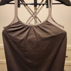 Athleta Hidden Agenda Bra Tank Top - Brown